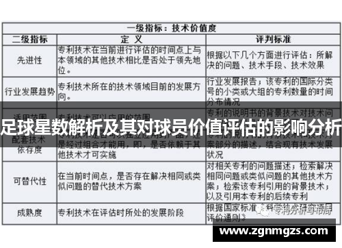 足球星数解析及其对球员价值评估的影响分析